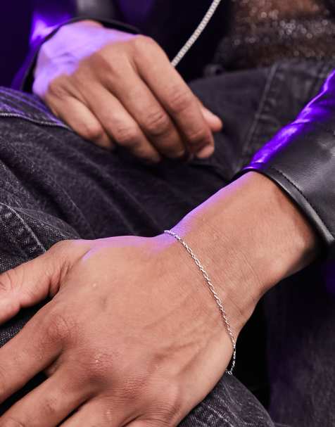 Pulseras de Hombre | de Plata y Cuero de Hombre | ASOS