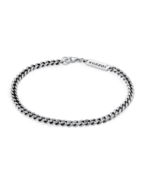 Pulsera negra de plata de ley 925 para hombre de Kuzzoi - view 1