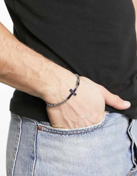 Pulseras de Hombre | de Plata y Cuero de Hombre | ASOS