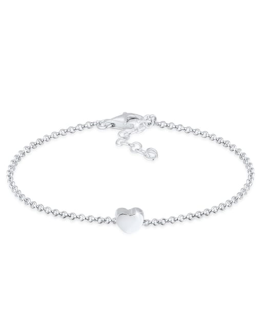 Pulsera plateada con diseño de filigrana y detalle de corazón para mujer de plata de ley 925 de Elli