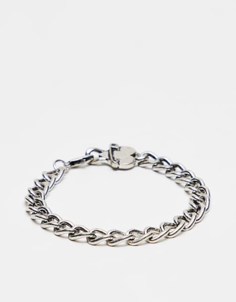 Pulseras de Hombre | de Plata y Cuero de Hombre | ASOS