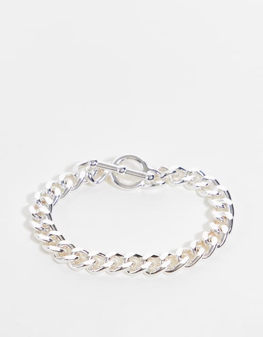 Pulsera plateada estilo cadena gruesa de The Status Syndicate