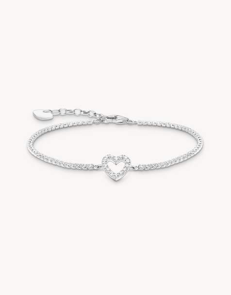 Pulsera plateada y blanca de Thomas Sabo - view 1