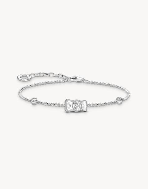 Pulsera plateada y blanca de Thomas Sabo - view 1