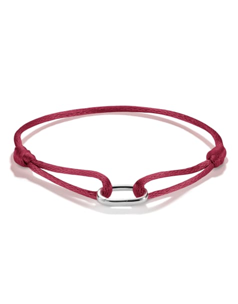 Pulsera plateada y burdeos de Thomas Sabo - view 1