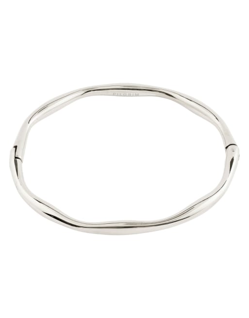 Pulsera rígida chapada en plata Haze de Pilgrim, 2 de 3