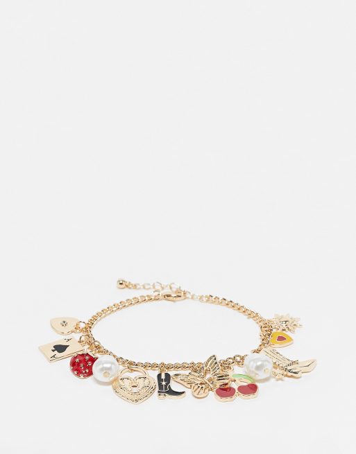 Pulsera unisex con charms divertidos de Reclaimed Vintage