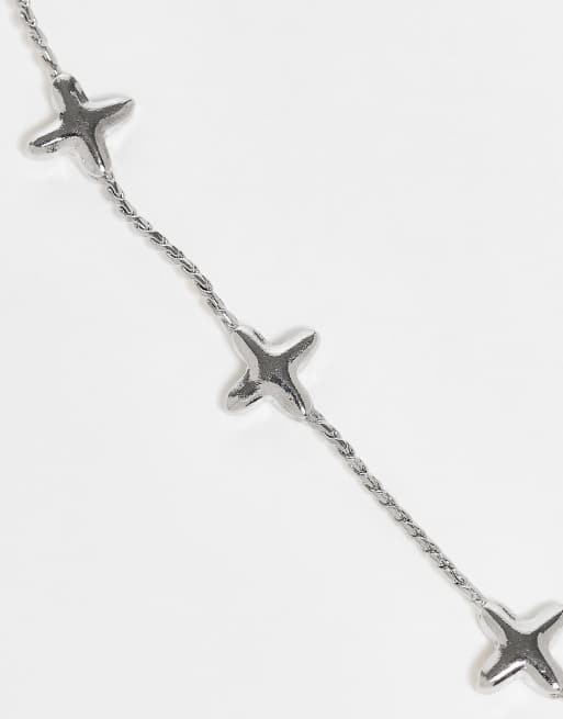 Pulsera unisex de cadena con estrellas de Reclaimed Vintage, 2 de 3
