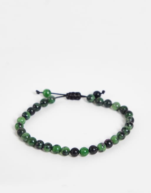 Pulsera verde de cuentas de piedra de Bolongaro Trevor