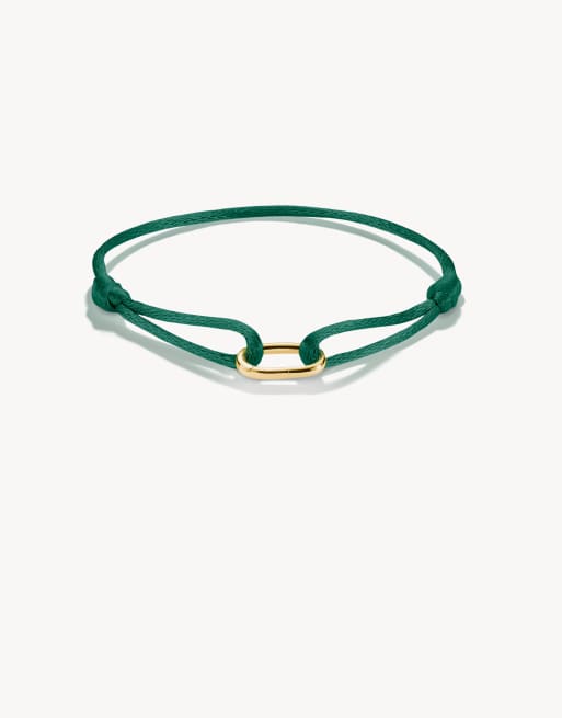 Pulsera verde oscuro y color oro amarillo de Thomas Sabo