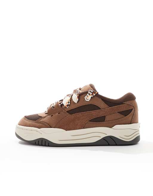 Puma – 180 – Brązowe sznurowane buty sportowe na grubej podeszwie, 2 z 5