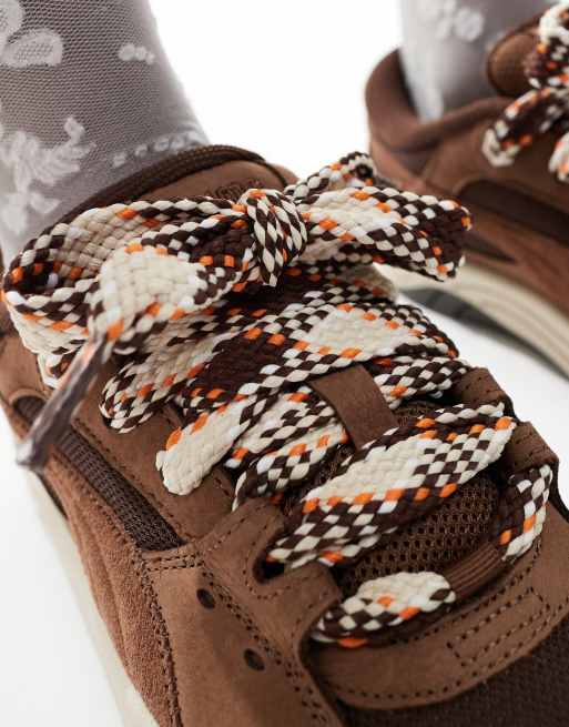 Puma – 180 – Brązowe sznurowane buty sportowe na grubej podeszwie, 4 z 5