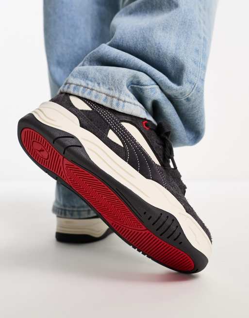 Gray and red puma shoes sale