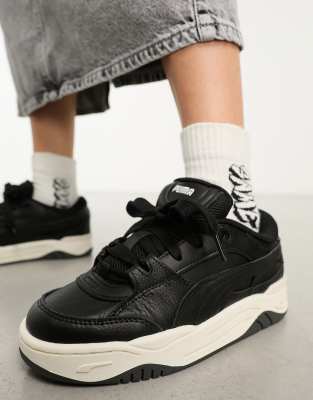 PUMA - 180 - Sneaker aus schwarzem Leder-Grau