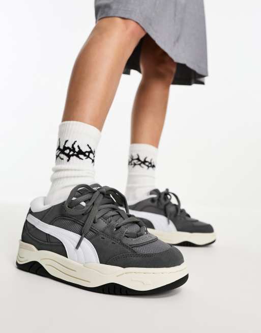 Puma shoes black and grey best sale