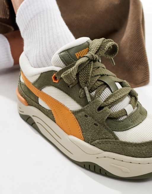 PUMA 180 sneakers in khaki and white ASOS