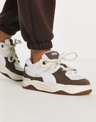 Puma 180 trainers in white and brown-Grey