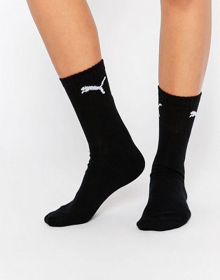 puma black crew socks