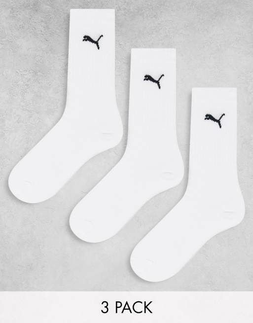 Puma white socks pack of sales 3