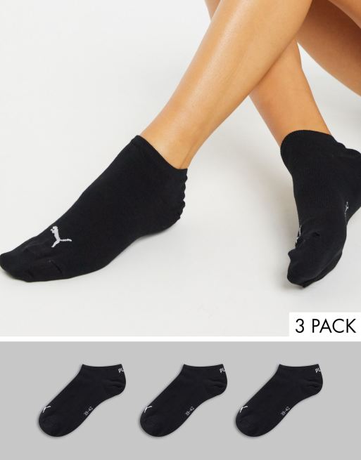 Puma 3 pack no show sneaker socks in black ASOS