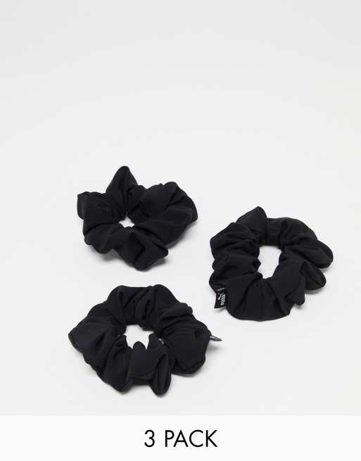 Puma 3 pack scrunchies in black