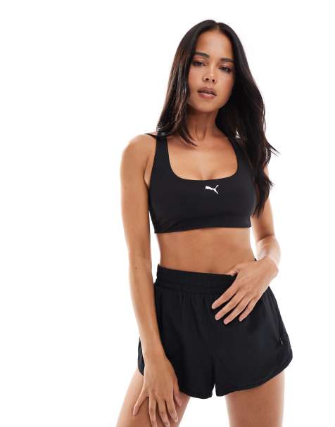 PUMA – 4keeps Athlete – Sport-BH in Schwarz - view 1