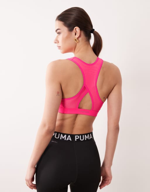 Puma 4Keeps Run sports bra in pink, 3 of 4