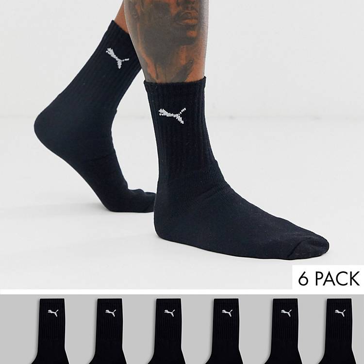 Puma – 6er-Pack kurze Socken in Schwarz, {[#1]} | ASOS | Sport-Kurzsocken