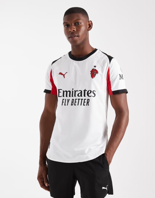 Puma Ac milan 25/26 authentic away jersey in puma white-for all time red