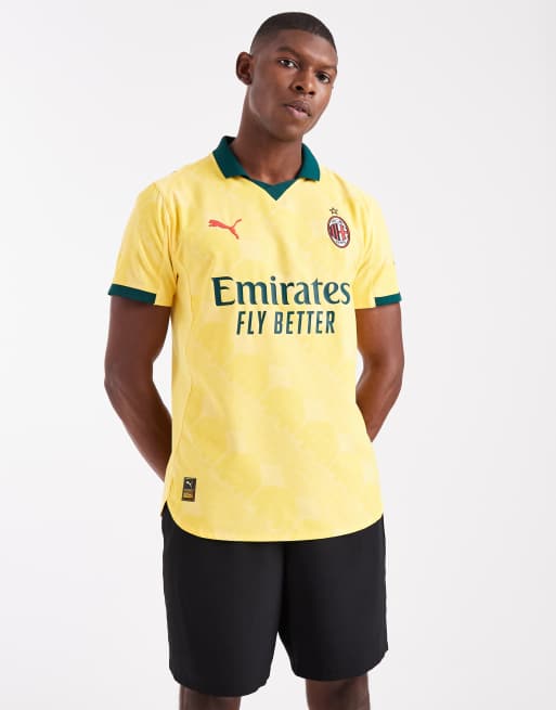 Puma Ac milan 25/26 authentic third jersey in sunny yellow-dark myrtle