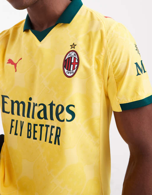 Puma AC Milan 25/26 authentic third jersey in yellow and green | ASOS