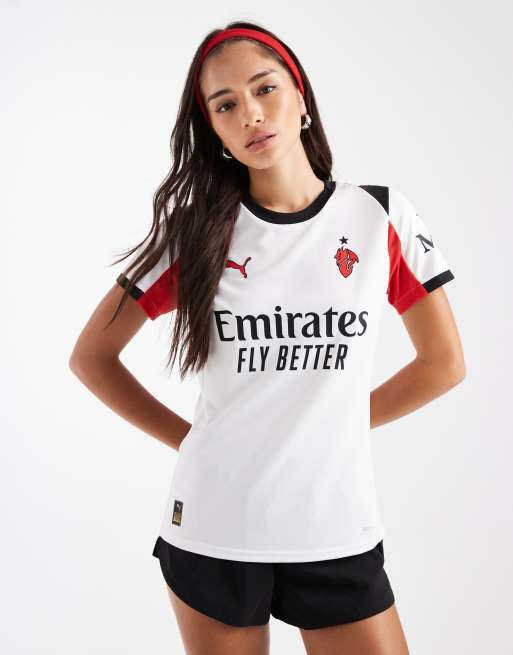 Puma Ac milan 25/26 away jersey in puma white-for all time red