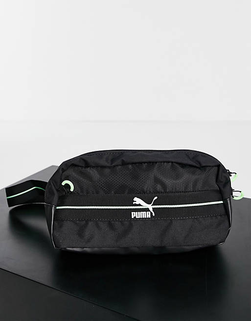 Bags Puma Academy multi pocket bum bag in black 