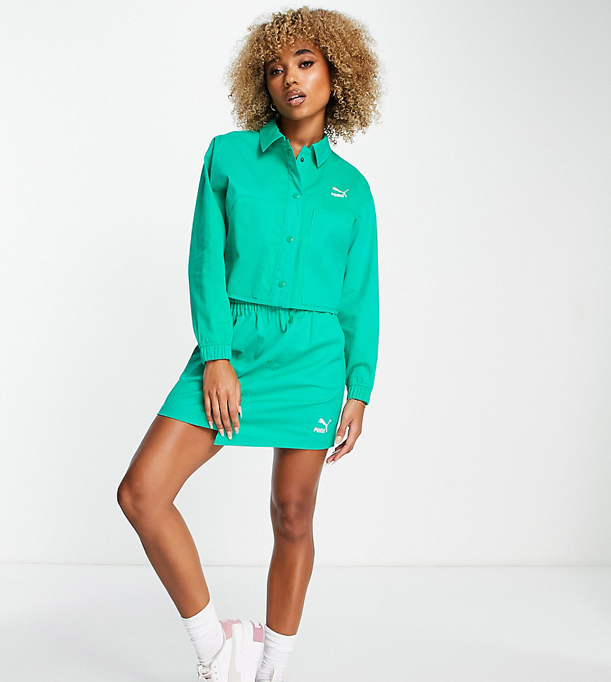 Puma Acid Bright Twill Jacket In Green - Exclusive To Asos