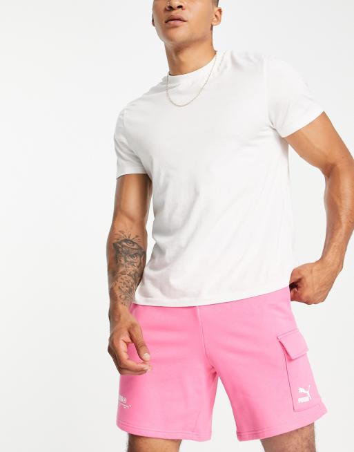 Puma acid bright ribbed legging shorts in blue - exclusive to ASOS