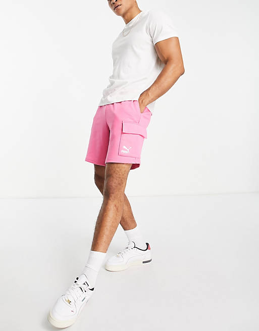 Sequel bekæmpe gået i stykker Puma acid bright cargo shorts in pink - exclusive to ASOS | ASOS