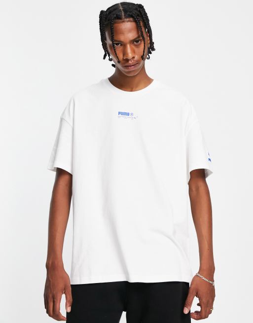 Puma white and blue cheap t shirt