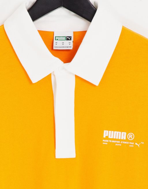 Puma orange 2024 polo shirt