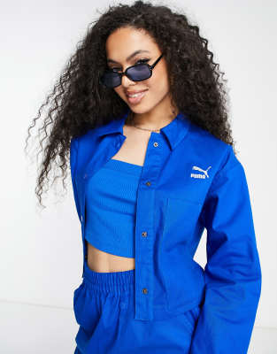 Shop Puma Acid Bright Twill Jacket In Blue - Exclusive To Asos