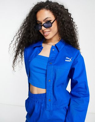 Puma acid bright twill jacket in blue - exclusive to ASOS