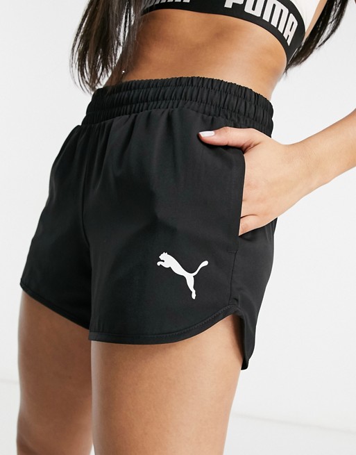 Puma active woven shorts in black