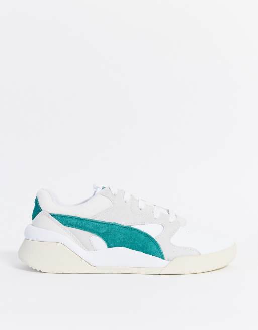 Puma Aeon Heritage Sneakers in wit en groen