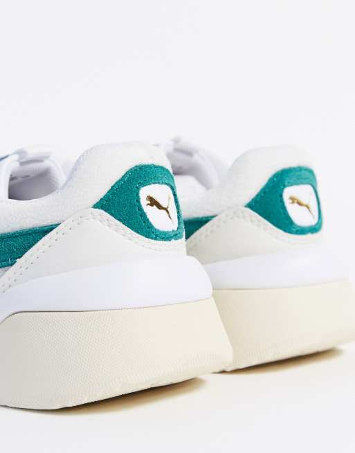 Puma Aeon Heritage trainers in white green ASOS