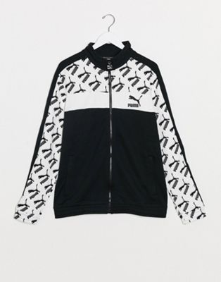 black and white puma track jacket