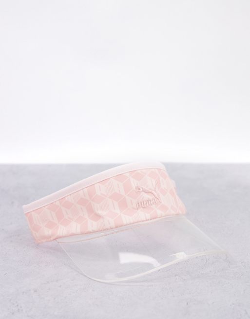 PUMA all-over print transparent visor cap in pink