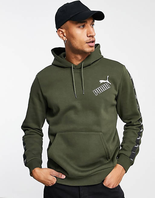 Puma Amplified hoodie in green | ASOS