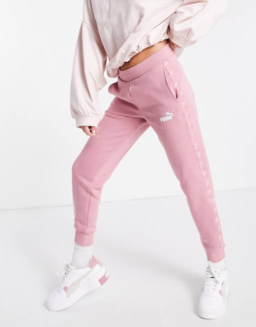 Puma pink track pants sale