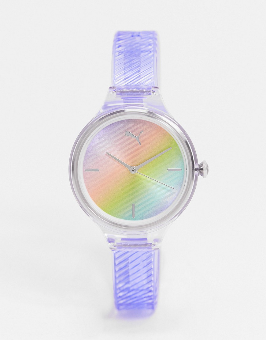 PUMA - Analoog horloge in paars met kleurverloop-Zwart