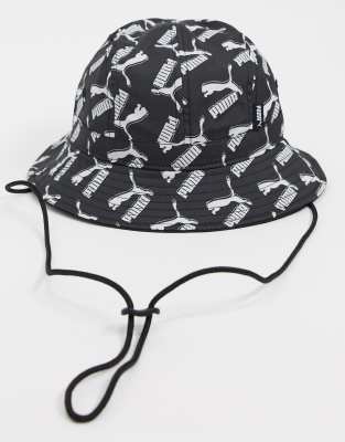 puma archive bucket hat in black