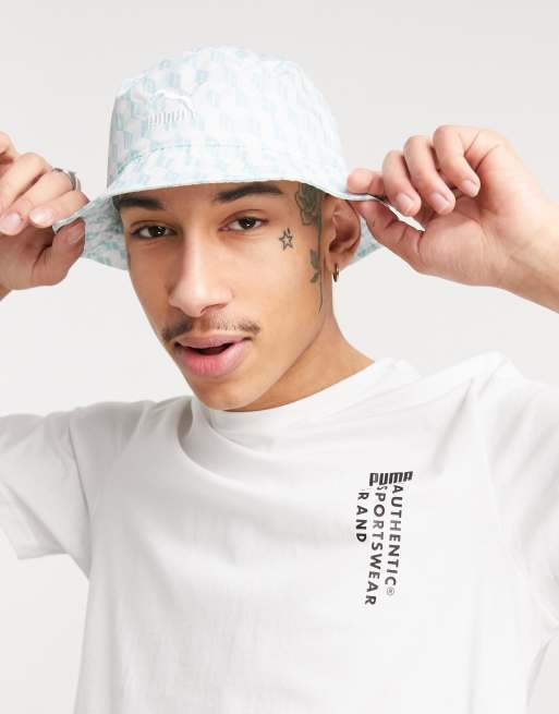Puma aop bucket hat in blue